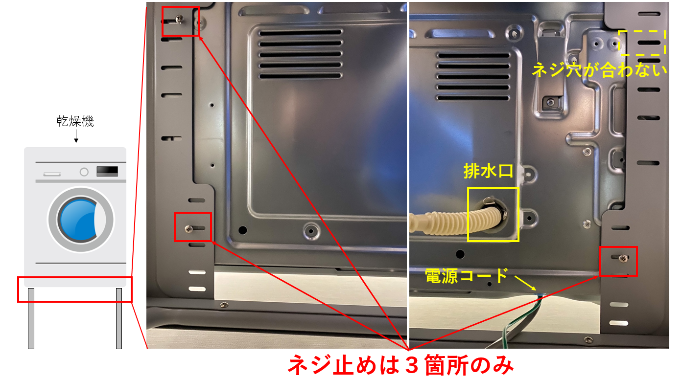 我が家の衣類乾燥機の取り付け方法をご紹介 床置きスタンドの設置はネジ 本のみ 乾燥機のある暮らし 我が家の衣類乾燥機の取り付け方法をご紹介 床置きスタンドの設置はネジ 本のみ 乾燥機のある暮らし